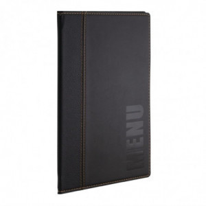 Contemporary A4 Black Menu Cover - Securit - Fourniresto