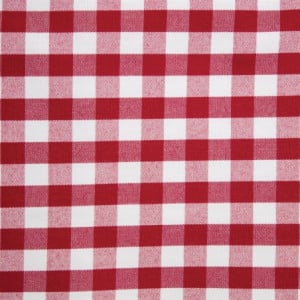 Štvorcový obrus s červenými kockami z polyesteru 1780 x 1780mm - Mitre Essentials - Fourniresto