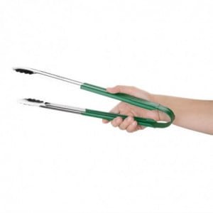 405mm green serving tongs - Vogue - Fourniresto