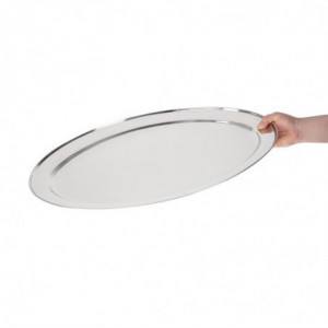 Oval stainless steel serving dish - 250mm - Olympia - Fourniresto