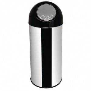 Round Swing Bin in Stainless Steel - 40L - Bolero