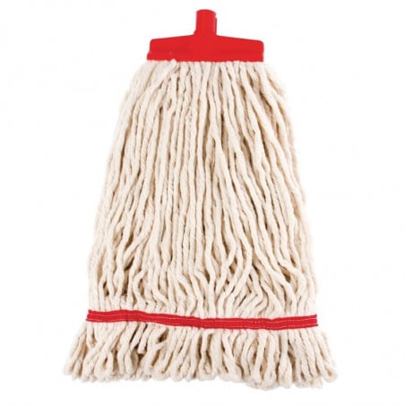 Broom mop head with red retaining band - Scot Young - Fourniresto