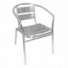 Fauteuils empilables en aluminium - Lot de 4 - Bolero - Fourniresto