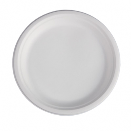 Assiette Ronde en Bagasse - 261 x 20,6 mm - Lot de 50