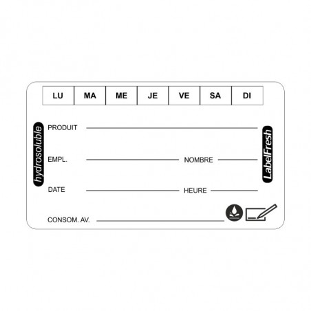 Traceability Labels - LabelFresh Soluble - 70 x 40 mm - Pack of 250 - LabelFresh