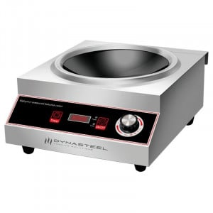 Wok na indukciu Pro 3500 W Inox — Konkávna zóna Ø227