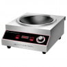Wok na indukciu Pro 3500 W Inox — Konkávna zóna Ø227