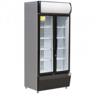 Vitrine à Boissons Réfrigérée à 2 Portes - 4 Etagères - H 1973