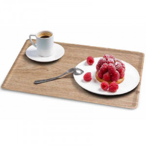 Rektangulárna melamínová laminovaná doska - 280 x 200 mm - Svetlý dub - Sada 20