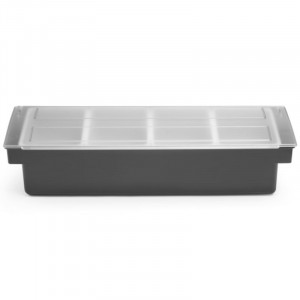 Ingredients Box - 4 Compartments in Black ABS - HENDI