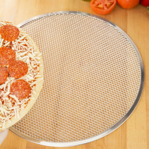 Perforated Pizza Plate Ø 250 mm Aluminum — Dynasteel