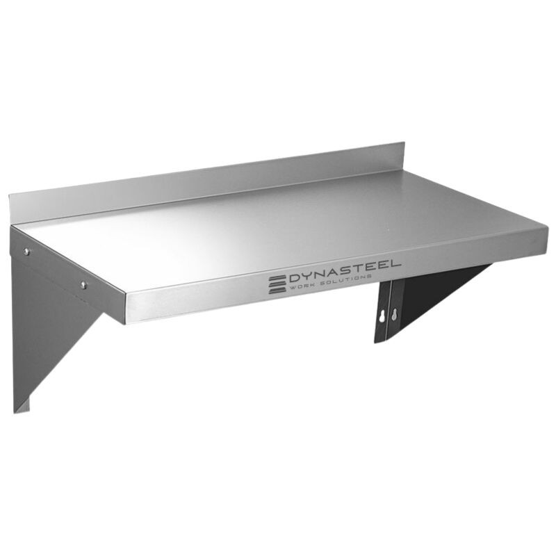 Nástenná polica z nehrdzavejúcej ocele 800 x 300 mm s chrbtom