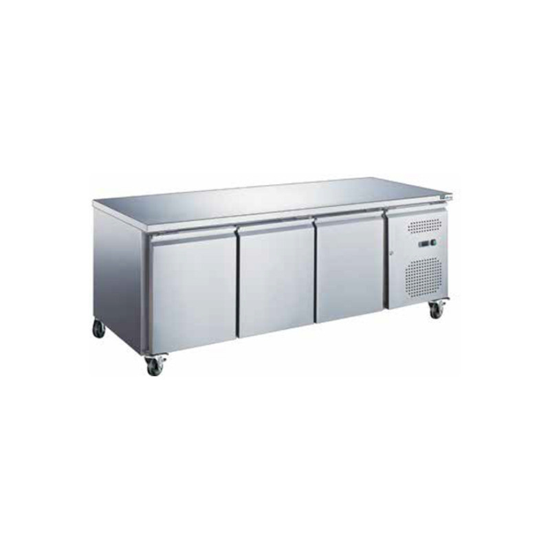 Stôl Chladiaci GN 1/1 Pozitívny Hĺbka 700 mm - 3 Dvere - Bez Zadného Panelu - Zrekonštruovaný