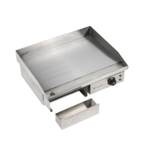 Dynasteel Professional Electric Griddle - Smooth 55 cm: Stainless steel plate, even and fast cooking