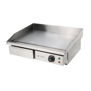 Dynasteel Professional Electric Griddle - Smooth 55 cm: Stainless steel plate, even and fast cooking