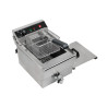Professional Deep Fryer 13 L 3000 W with Drain - Stainless Steel