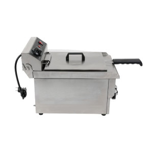 Professional Deep Fryer 13 L 3000 W with Drain - Stainless Steel