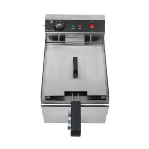 Professional Deep Fryer 13 L 3000 W with Drain - Stainless Steel