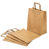 Kraft Tote Bag 26 x 14 x 33 cm - Pack of 250 - Dynasteel