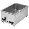 Bain-Marie Pro GN 1/1 20 L 1200 W Inox avec Vidange