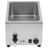 Bain-Marie Pro GN 1/1 20 L 1200 W Inox avec Vidange