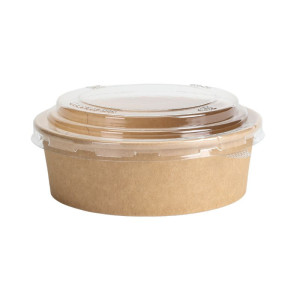 Kraftová šalátová miska s PET vekom - 500 ml - Sada 300