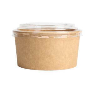 Kraftová šalátová misa s PET vekom - 1000 ml - Sada 300