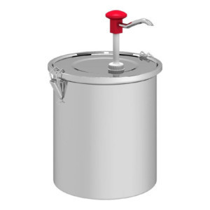 Distributeur de Sauce à Poussoir en Inox - 5 L  - Gastro M