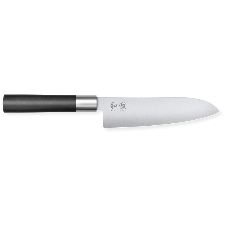 Nôž Santoku Kai Wasabi Black 16,5 cm - Presné a všestranné krájanie