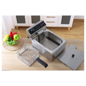Professional Deep Fryer 10 L 3000 W Stainless Steel — Thermostat