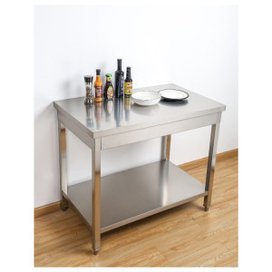 Stainless Steel Table with Shelf - Sturdy and Practical