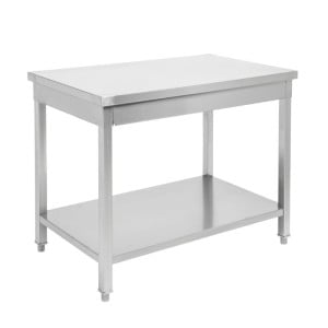 Stôl Inox 800x600 mm s dolnou policou — Pro