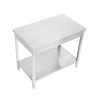 Stôl Inox 1600 x 600 mm s dolnou policou — AISI 201