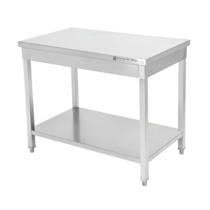 Stainless Steel Table with Shelf - D 700 mm - L 1200 mm - Dynasteel