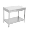 Stôl Inox 1200x700 mm s dolnou policou — Pro CHR