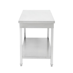 Stainless Steel Table with Shelf - D 700 mm - L 1400 mm - Dynasteel