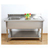 Stainless Steel Sink 1 Basin Right Drainer - L 1000 x D 600 mm