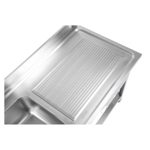 Plonge Inox 1 Bac Égouttoir Droite - L 1000 x P 600 mm