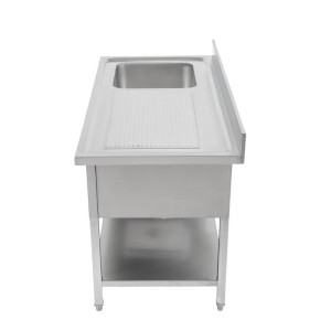 Plonge Inox 1 Bac 1200x600 mm, Odkvapkávač Vpravo, Zadný panel
