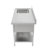 Plonge Inox 1 Bac 1200x600 mm, Odkvapkávač Vpravo, Zadný panel