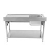 Plonge Inox 1 Bac 1200x600 mm, Odkvapkávač Vpravo, Zadný panel