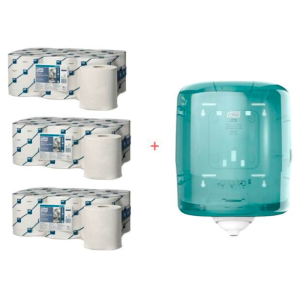 Balíček pre začiatočníkov s distribútorom s centrálneho odvíjania a papiermi na utieranie.