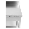 Table Inox avec Dosseret et Étagère Dynasteel - Robuste et Pratique