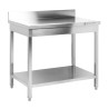 Stôl Inox 1000x600 mm Zástenka a Spodná Polica