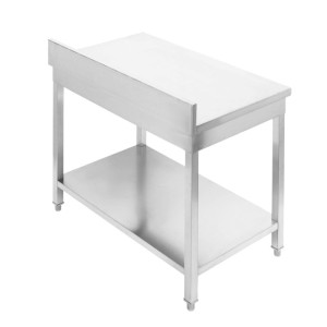 Stôl Inox 1000x600 mm Zástenka a Spodná Polica