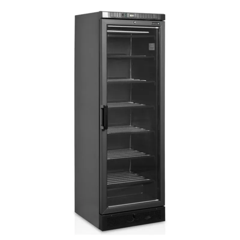 Statická mraznička so sklenenými dverami - Čierna - 270 L