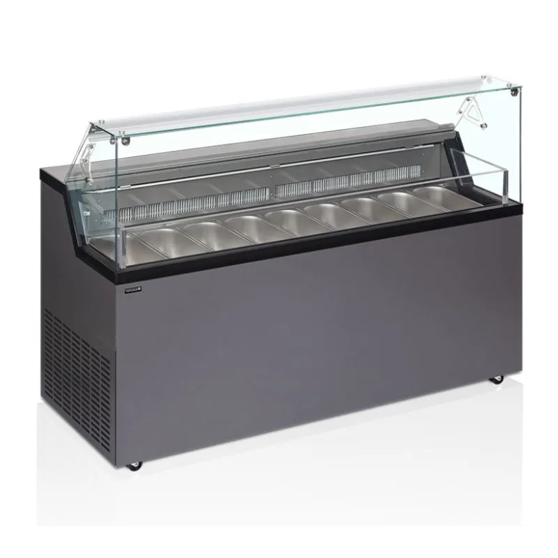 Vitrína na zmrzlinu s obslužným krytom - 9 x 5 L