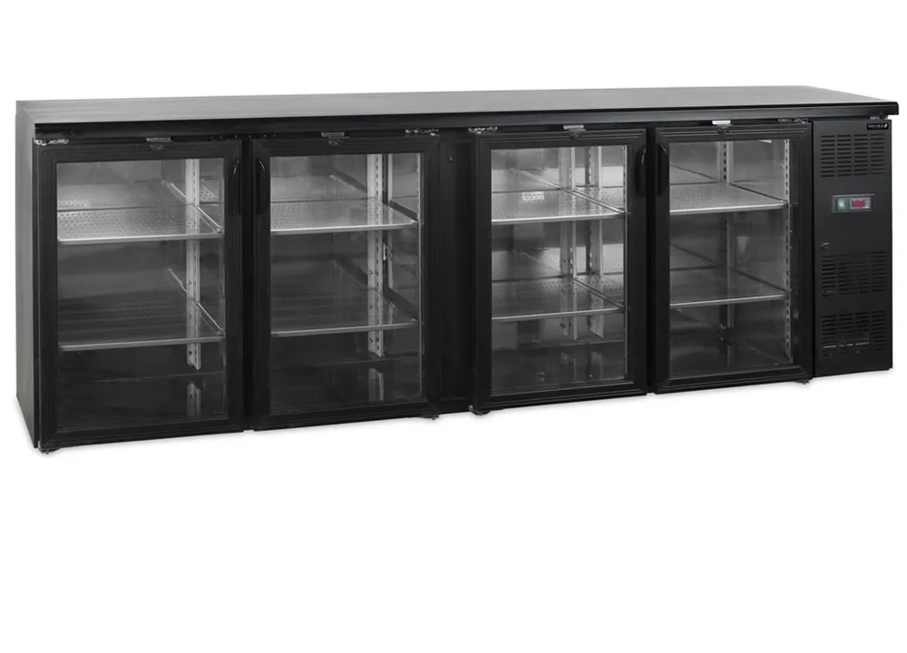 Zadný chladiaci bar - 4 sklenené dvere - 605 L