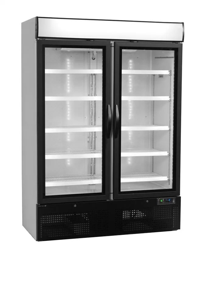 Chladiaca skriňa s 2 presklenými dverami biela - 1079 L