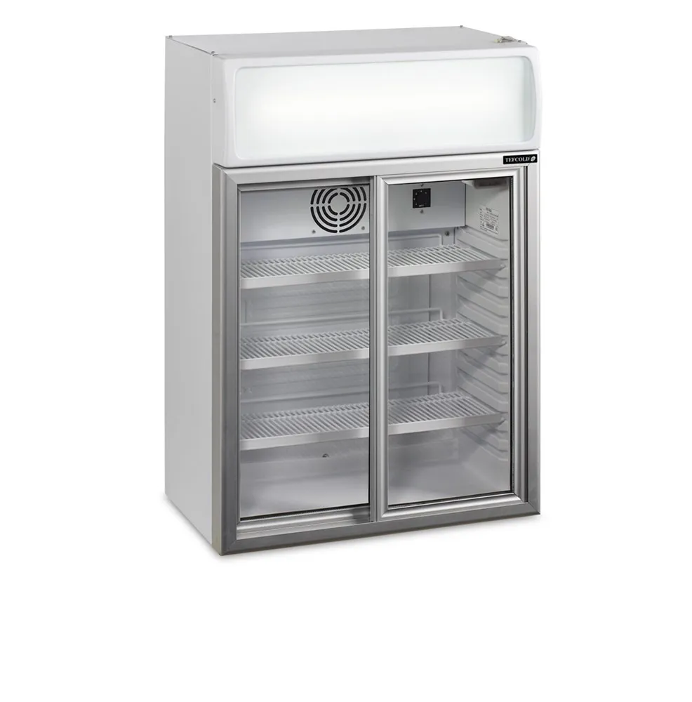 Mini chladnička s baldachýnom - 2 sklenené dvere - 60 L